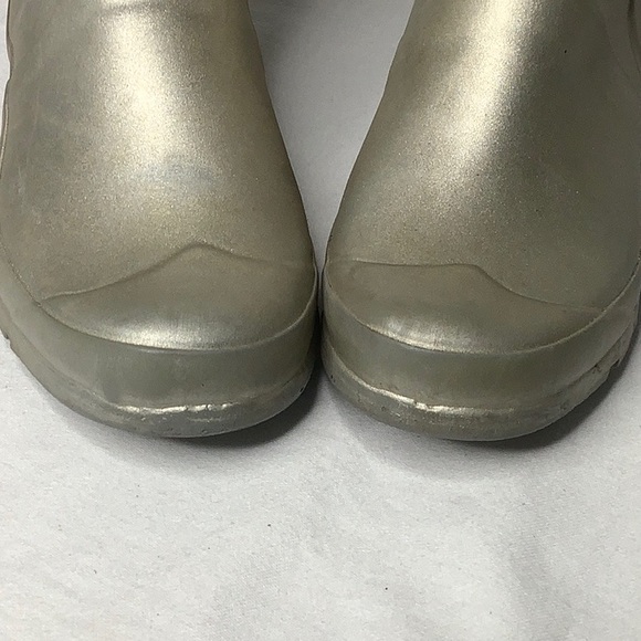 Hunter Kids Original Silver Metallic Rain Boots Size 13 - Picture 4 of 14